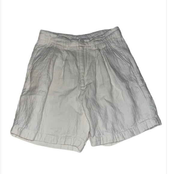 Anine Bing High Waist Cream Shorts - Picture 3 of 12